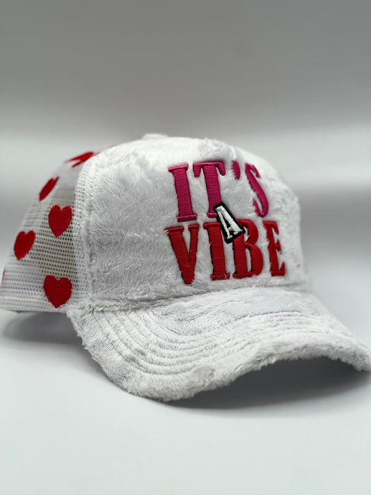 It’$ A Vibe trucker hat- Lover’s Edition (white)